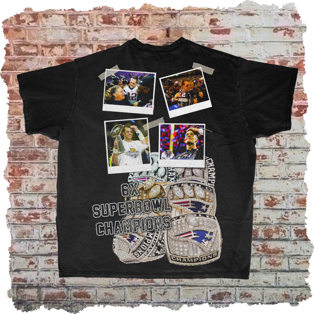 NE Patriots Retro Tee (Double Sided)