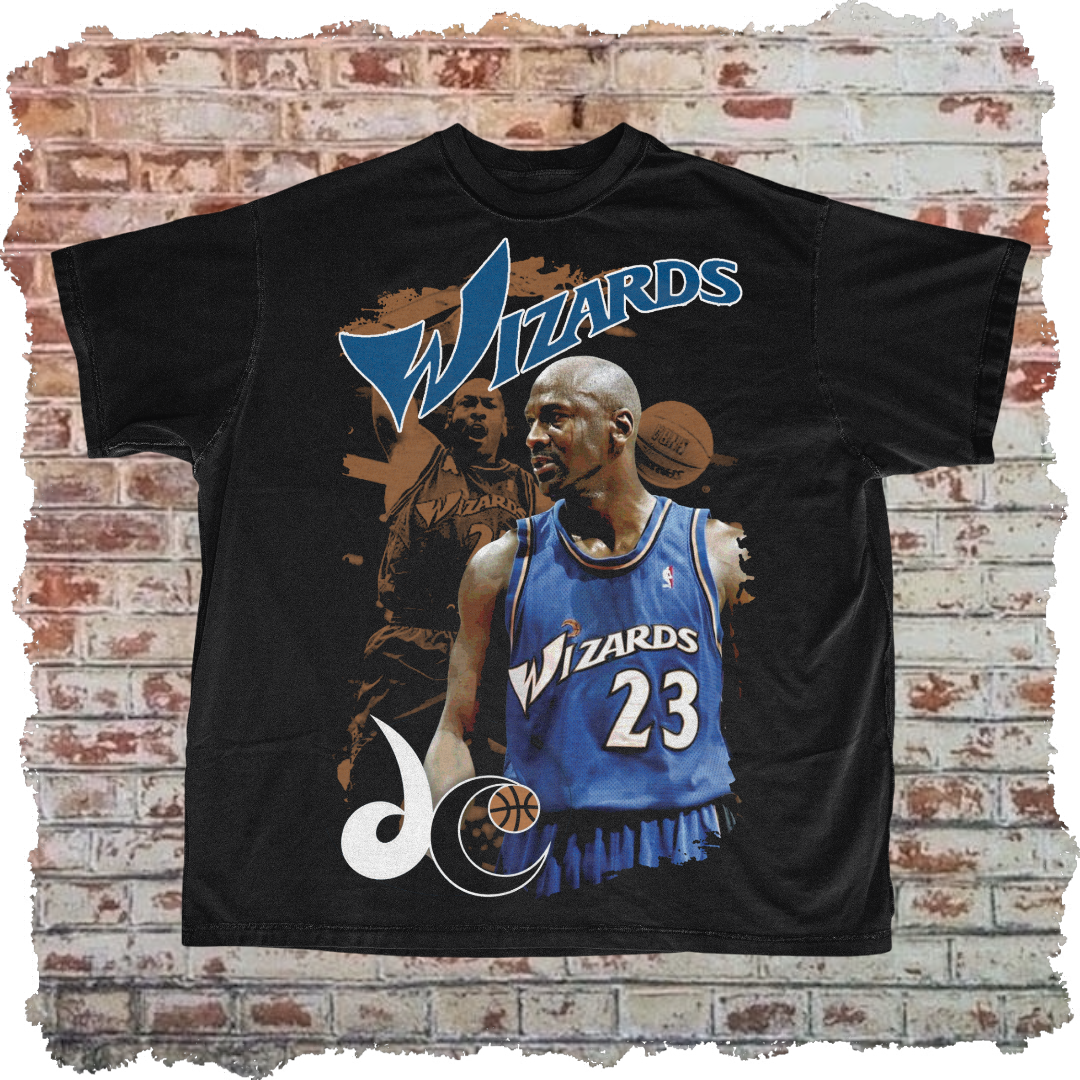 Michael Jordan Wizards Retro Basketball T Shirt World Tee Customs