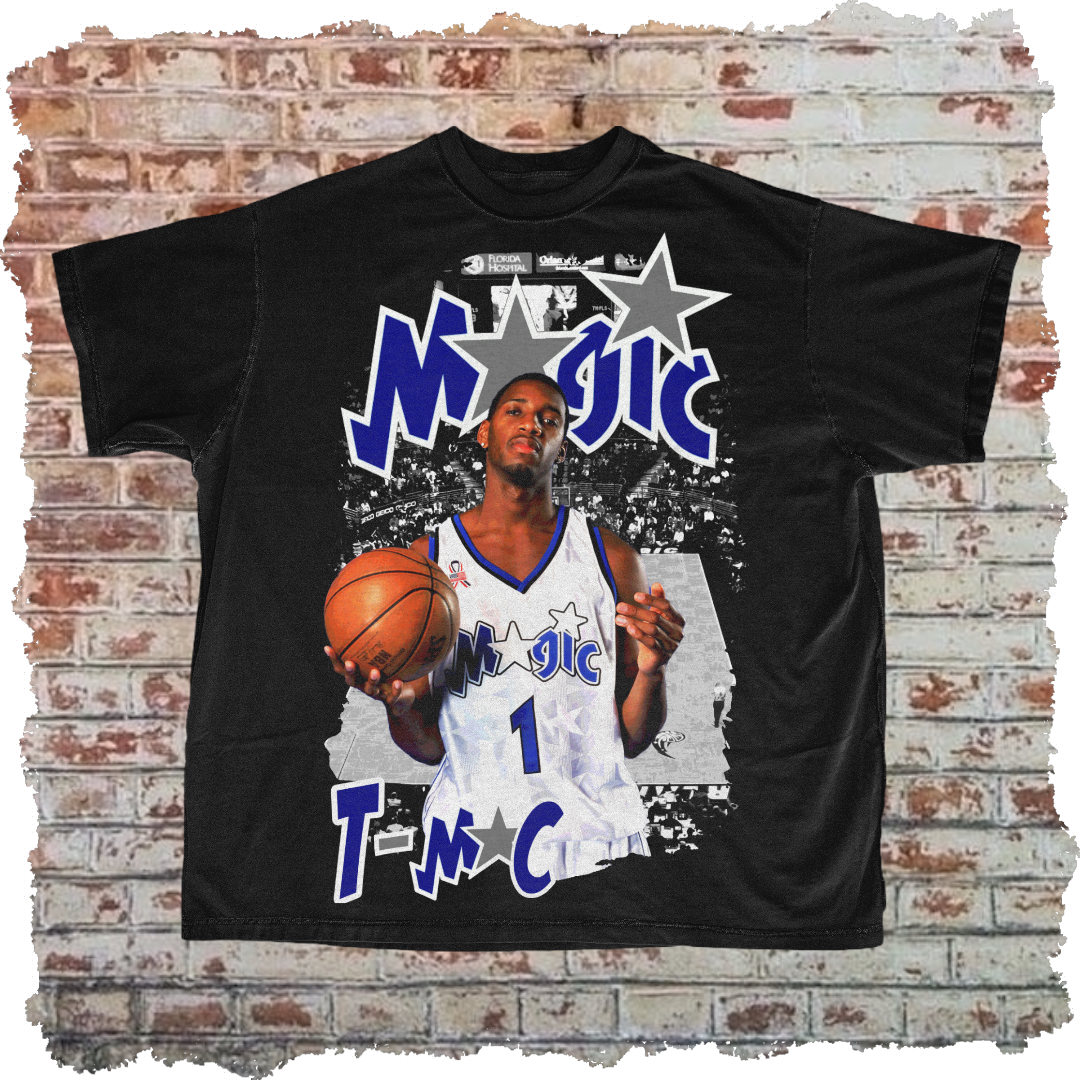 Tracy McGrady Retro Basketball T shirt by World Tee Customs