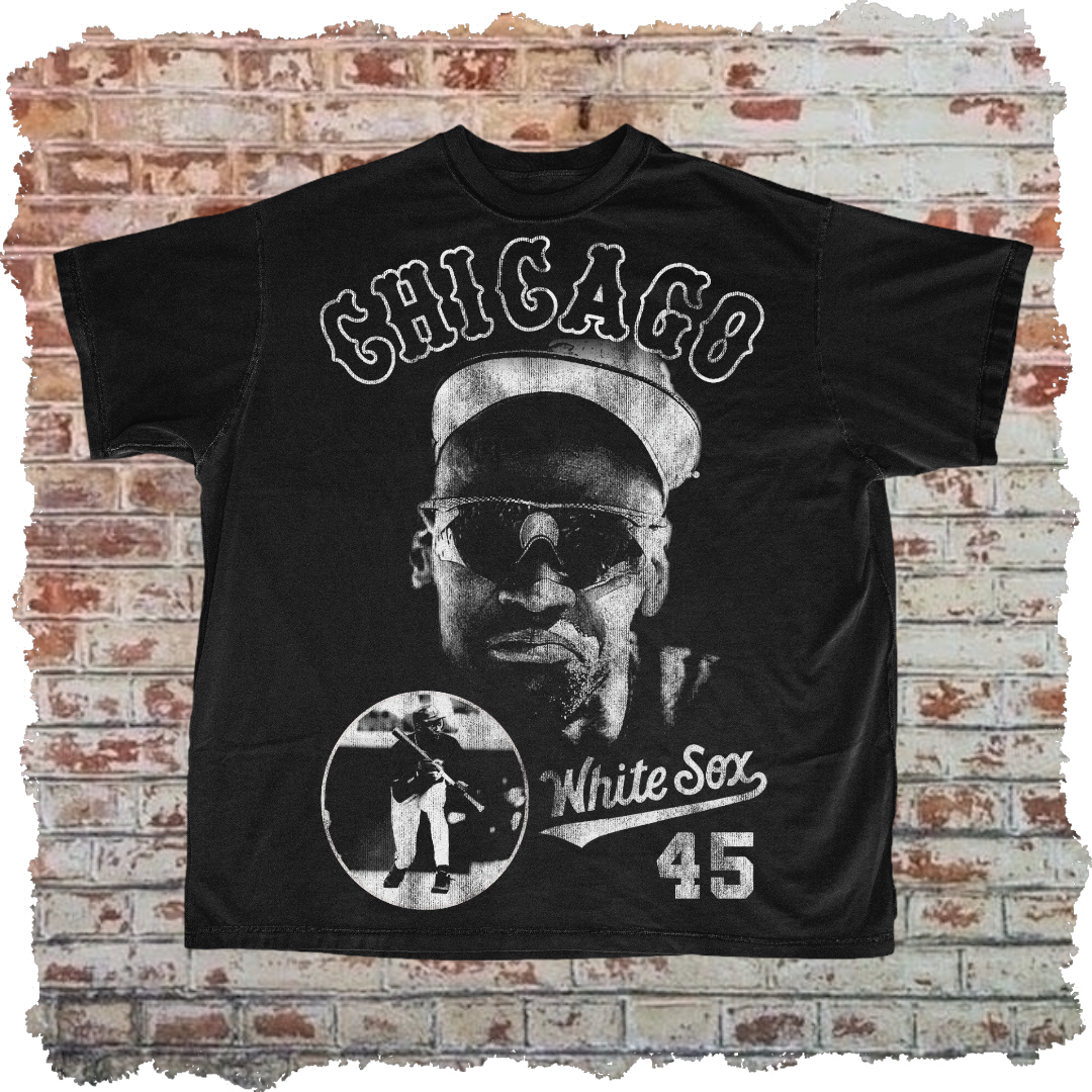 45 Michael Jordan Chicago White Sox Grey/Black Throwback Baseball